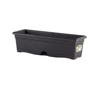 Vaso da Balcone con Piatto Plastiken Antracite polipropilene 60 x 20 cm