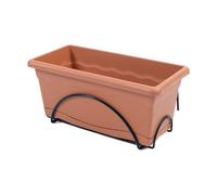 Vaso da Balcone con Piatto Plastiken Terracotta polipropilene 40 x 24 cm
