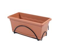 Vaso da Balcone con Piatto Plastiken Terracotta polipropilene 60 x 24 cm