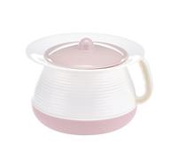 Vaso da camera, secchio for urina, vaso con coperchio, sputacchiera unisex portatile padella comodino for pipì manico for anziani domestici(Roze)
