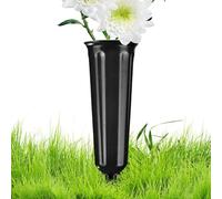Vaso da cimitero per tomba, con paletto, porta fiori, per cimitero, per tombe, piante da esterno, lapide, cimitero