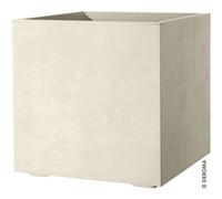 Vaso da esterno cubo Deroma Millenium R 39 cm perla Perla