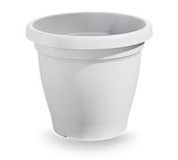 Vaso da Esterno tondo in plastica Verona Bianco 45 cm Veca