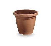 Vaso da Esterno tondo in plastica Verona Marrone 60 cm Veca