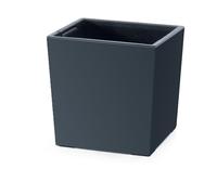 Vaso da fiori 2 in 1 con vaso interno, vaso per piante e erbe, in plastica, quadrato, 29,5 cm x 29,5 cm x 29 cm (antracite)