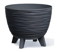 Prosperplast Vaso da fiori Furu con piedini, resistente ai raggi UV, antracite Ø 290 mm