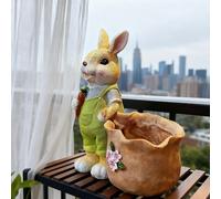 Vaso da fiori a forma di coniglietto, regalo pasquale da collezione, per la