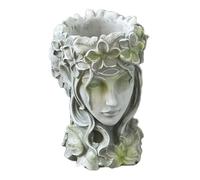 Vaso da fiori a forma di testa di dea, vaso da fiori a forma di testa di dea, statua creativa a forma di testa di dea, vaso da fiori a forma di viso, vaso da piante grasse a forma di dea(D,Large)