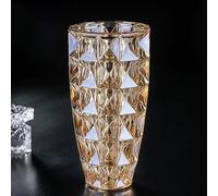 Vaso da fiori ambrato a forma di diamante, 30 cm, per decorazione domestica, tavolo di nozze, ufficio, feste