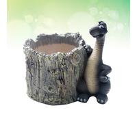 Vaso da fiori artificiale creativo dal collo lungo con drago e montagna grigio