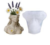 Vaso da fiori artistico a forma di dea bendata in silicone, ideale per progetti di decorazione di casa, giardino, artigianato, fioriere in calcestruzzo