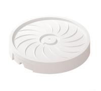 Vaso da fiori con ruote girevoli per un facile movimento delle piante da interno e conservazione dell'acqua (bianco 26 cm)