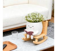 Vaso Da Fiori con Un Volto, Creativo E Unico Vaso Da Fiori a Dondolo in Resina