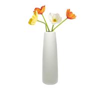 Vaso da fiori conico alto in ceramica bianca, 16 cm, con collo stretto, per casa, matrimonio, camera da letto, soggiorno, scrivania (fiori non inclusi)