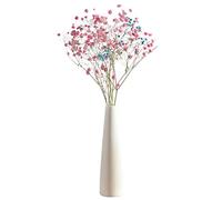 Vaso da fiori conico in vetro bianco alto 22 cm, vaso decorativo per fiori, vaso conico da tavolo, piccolo vaso a collo stretto, per casa, tavolo da matrimonio, camera da letto, soggiorno, scrivania