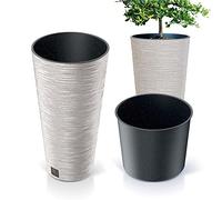 Vaso da fiori da giardino per la casa per terrazza Furu Slim ECO Wood Alto 57,5 cm