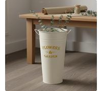 Vaso Da Fiori Da Terra, Stile Rustico, Decorativo, In Metallo, Secchiello Per