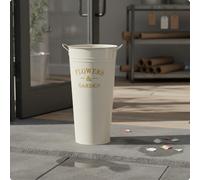 Vaso Da Fiori Da Terra, Stile Rustico, Decorativo, In Metallo, Secchiello Per