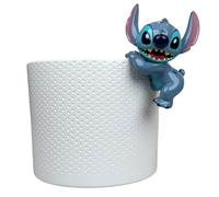 Vaso da fiori decorativo Stitch 9 x 7 cm in plastica - Ciondolo per vaso Disney con ciondolo a forma di vaso in stile moderno per i fan della Disney, decorazione da giardino