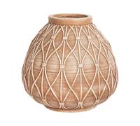Vaso da fiori DOMOKOS 38 cm Marrone chiaro Ceramica