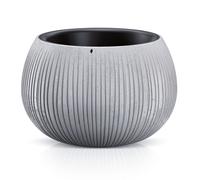 Vaso da fiori effetto cemento DKB290 con inserto fioriera vaso per piante grigio
