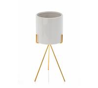 Vaso da fiori Emma bianco 28 cm Realizzato