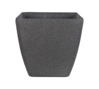 Vaso da Fiori Grigio Scuro Rettangolare Pietre e Poliresina 49 x 49 cm Zeli