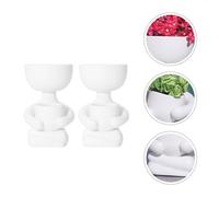 Vaso da fiori in ceramica 2 pezzi Creativo imitazione forma umana vaso per