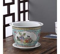 Vaso da Fiori in Ceramica Jingdezhen Dipinto a Mano in Porcellana Pastello Stile Cinese Stile retrò Patrimonio culturale immateriale Cinese Vaso da Fiori,