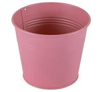 Vaso da fiori in metallo rosa, 16 cm x 15 cm, come vaso per orchidee, vaso per piante, vaso per erbe aromatiche, vaso per bonsai e accessori per piante, vaso decorativo per balcone e davanzale