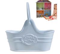 Vaso da fiori in miniatura per casa delle bambole, per la casa delle bambole, per il giardino, in lega, per il balcone, il soggiorno