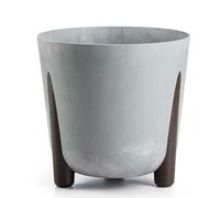 Vaso da fiori in muschio e cemento grigio riciclato