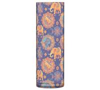 Vaso da fiori in plastica con elefanti colorati, decorato, mandala, 30 cm, trasparente, moderno, trasparente, piccolo vaso per fiori per casa, cucina, tavolo, centrotavola