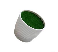 Vaso da fiori in plastica dal design elegante e minimalista, per scrivania, tavolo compatto, dimensioni 7 x 8 cm, adatto per fiori freschi o artificiali, bianco, facile da pulire, per ufficio e