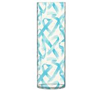 Vaso da fiori in plastica ovarica dipinta con nastro color foglia di tè, 30 cm, estetico, trasparente, centrotavola per matrimonio, decorazione per sala da pranzo, ingresso, biblioteca