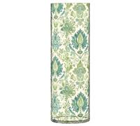 Vaso da fiori in plastica tradizionale orientale con motivo cachemire vintage acquerello 30 cm trasparente estetico trasparente alto vaso per casa cucina soggiorno