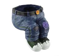 Vaso da fiori in resina a forma di jeans per ambienti interni ed esterni, compatibile con piante grasse e piccole specie ornamentali (#1)