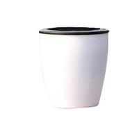 Vaso da fiori in resina PP per coltivare fiori shome donne Natale bidoni per la conservazione (bianco, 22 x 22 x 22 cm)