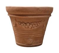 Vaso da fiori in terracotta Liscio Toscana limoni Toscana - Artigianato Italiano - 25 cm - 40 cm Assolutamente resistente al gelo (Festonata Toscana, 70 cm)