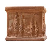 Vaso da fiori in terracotta Liscio Toscana limoni Toscana - fatto a mano - Italiano - 25 cm - 40 cm Assolutamente resistente al gelo - Terracotta italiana (Quadro Cipressi, 25 cm)