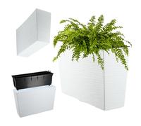 KADAX Fioriera in plastica, Cassetta da balcone con inserto, 56 cm, Nero