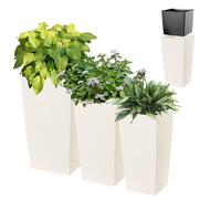 Vaso da fiori KADAX, con inserto, in plastica, fioriera