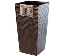 Vaso KADAX, con inserto, in plastica, vaso, 35 cm, moca