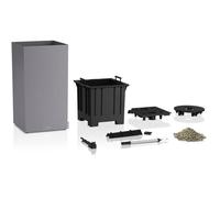 Vaso da fiori LECHUZA Canto Stone Column 40 - kit LED completo, grigio pietra