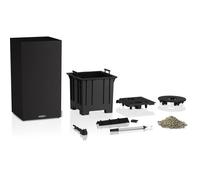 Vaso da fiori LECHUZA Canto Stone Column 40 - kit LED completo, nero grafite