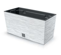 Vaso da fiori oblungo FURU DFC400 con inserto | Bianco