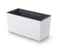 Vaso da fiori oblungo Urbi DUC400 con inserto | Bianco
