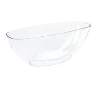Prosper Plast Vaso da Fiori Ovale in plastica Trasparente COUBI 36 cm con Fondo rialzato