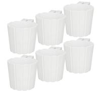 Vaso da fiori per balcone con manico sospeso, bianco, 15 cm, 6 pezzi