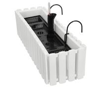 KOTARBAU® Fioriera da Esterno - Vaso per Piante Autoirrigante - 58 x 18 x 16 cm - Bianco - Fioriera da Balcone - Vaso Rettangolare da Esterno in Plastica